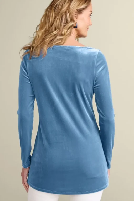 Nori Embroidered Velvet Tunic