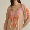 Noura Embroidered Gauze Pullover