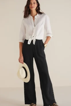 Oceo Gauze Wide-Leg Pants