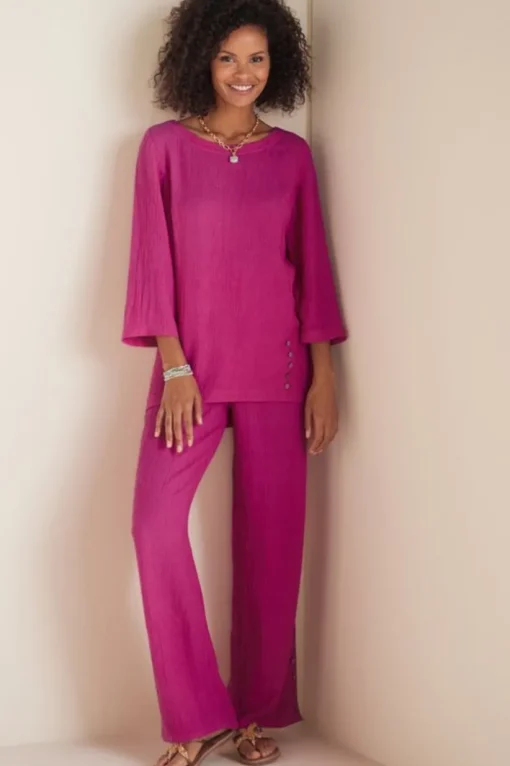 Oceo Gauze Wide-Leg Pants