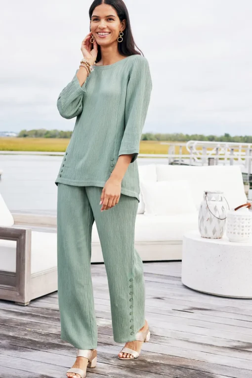 Oceo Gauze Wide-Leg Pants