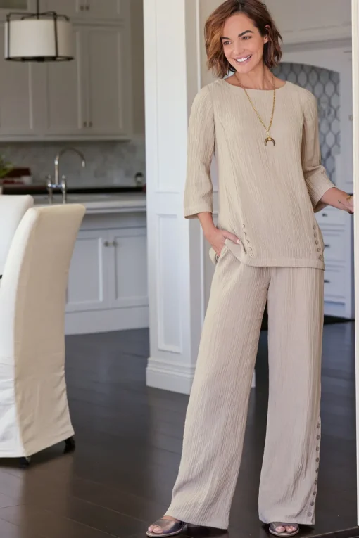 Oceo Gauze Wide-Leg Pants