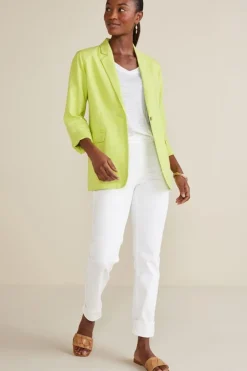 Portofino Linen Blend Boyfriend Blazer