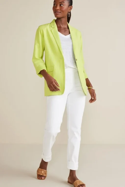 Portofino Linen Blend Boyfriend Blazer