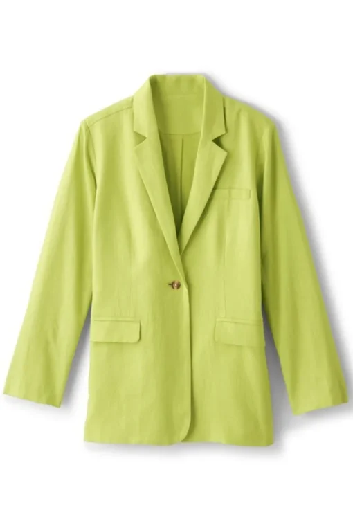 Portofino Linen Blend Boyfriend Blazer