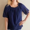 Rahma Eyelet Trimmed Tee