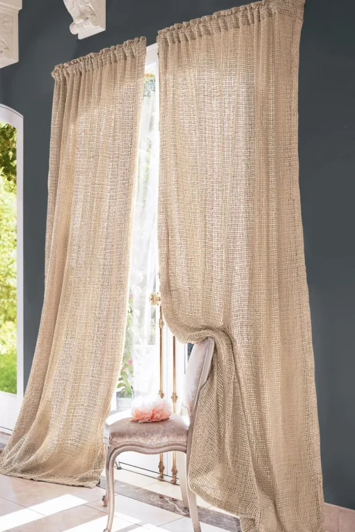 Raw Silk Woven Drapery Panel