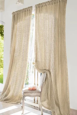 Raw Silk Woven Drapery Panel