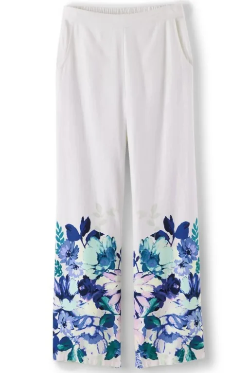 Ronna Linen Blend Wide Leg Pants