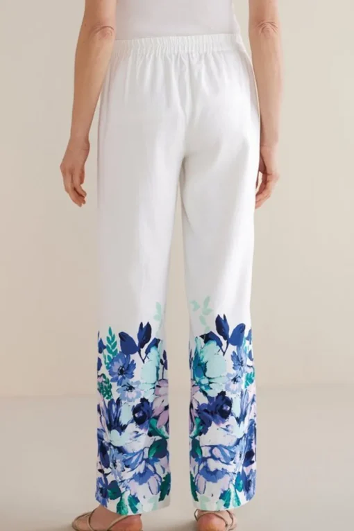 Ronna Linen Blend Wide Leg Pants