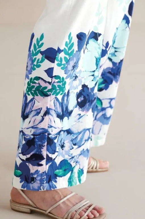 Ronna Linen Blend Wide Leg Pants