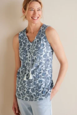 Roxie Printed Pointelle Tank