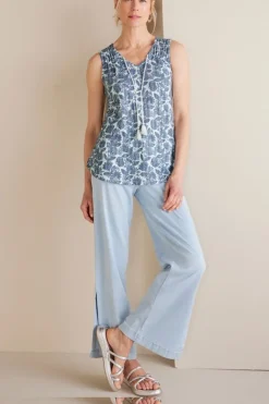Roxie Printed Pointelle Tank