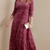 Santiago Embossed Velvet Dress