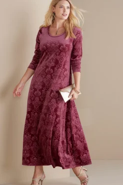 Santiago Embossed Velvet Dress