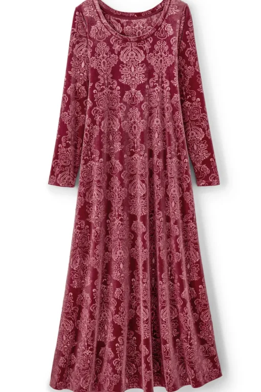 Santiago Embossed Velvet Dress