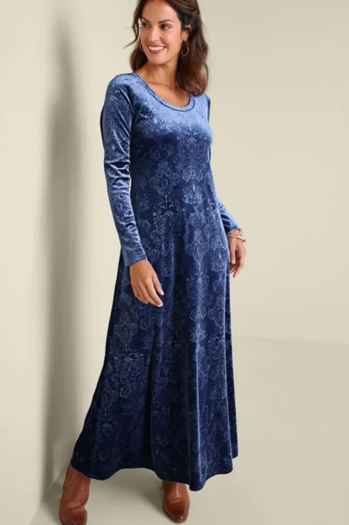 Santiago Embossed Velvet Dress