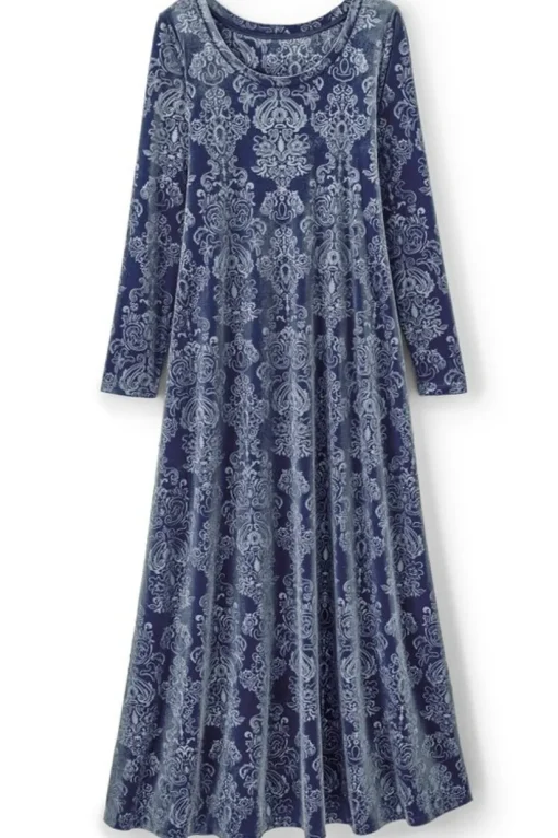 Santiago Embossed Velvet Dress