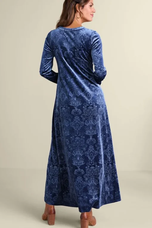 Santiago Embossed Velvet Dress
