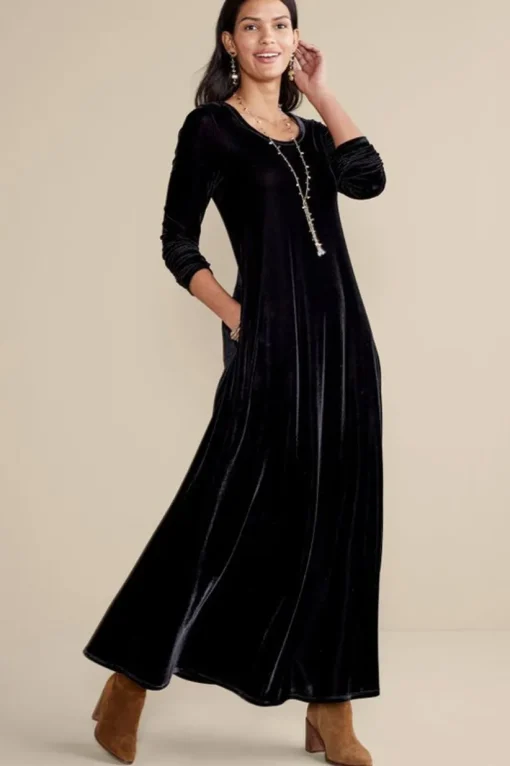 Santiago Stretch Velvet Dress