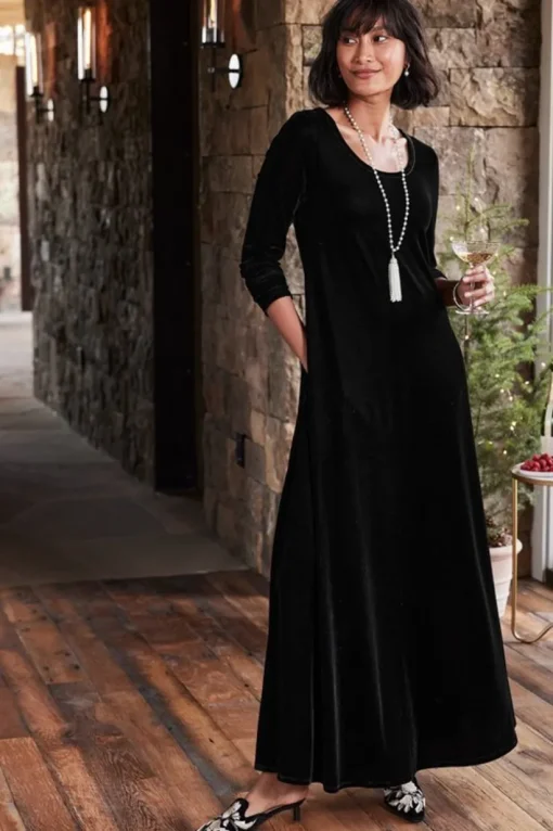 Santiago Stretch Velvet Dress