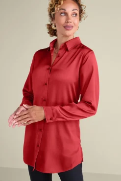 Satin Boyfriend Shirt