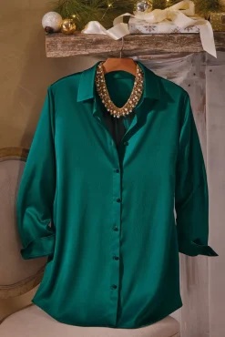 Satin Boyfriend Shirt