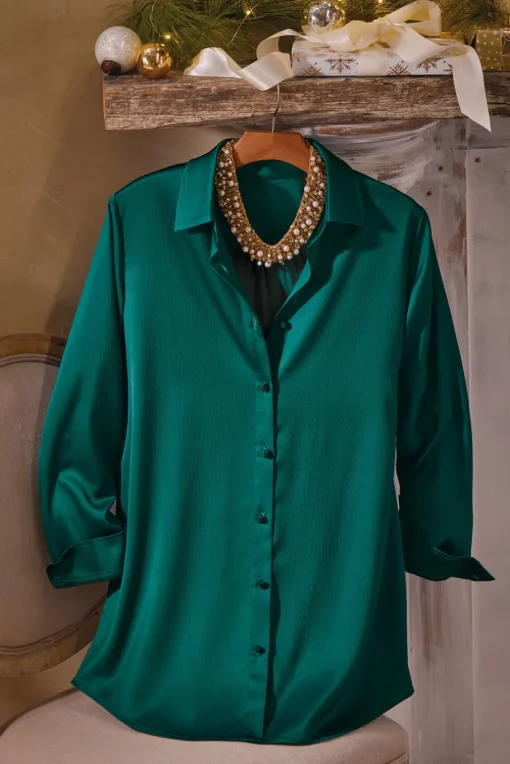 Satin Boyfriend Shirt
