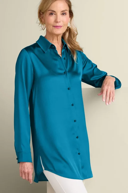 Satin Boyfriend Shirt