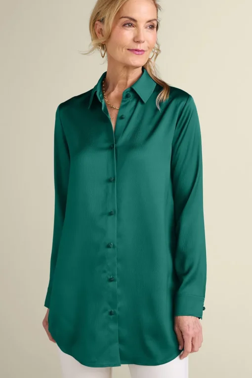 Satin Boyfriend Shirt