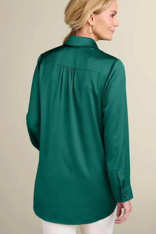 Satin Boyfriend Shirt