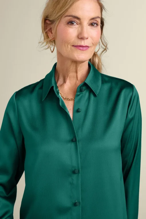Satin Boyfriend Shirt