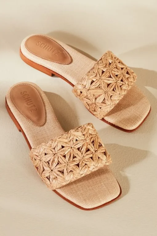 Schutz Ayla Raffia Slides