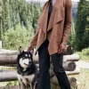 Shape Drape Faux Suede Jacket