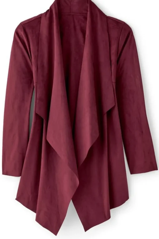 Shape Drape Faux Suede Jacket