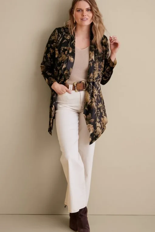 Shape Drape Faux Suede Jacket
