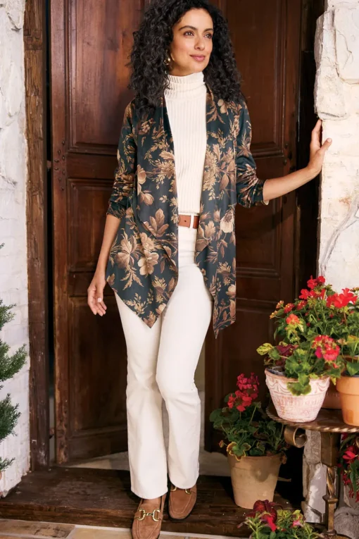 Shape Drape Faux Suede Jacket