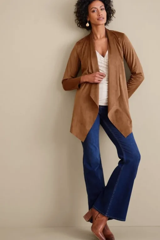 Shape Drape Faux Suede Jacket
