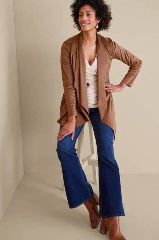 Shape Drape Faux Suede Jacket