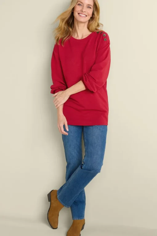 Siesta Soft Button Shoulder Tunic