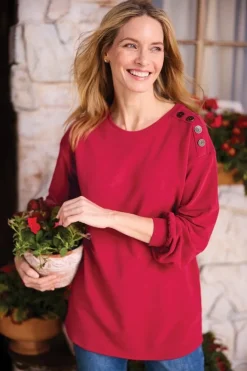 Siesta Soft Button Shoulder Tunic