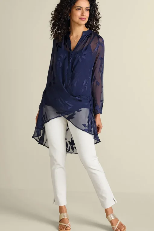 Silk Convertible Shirt & Cami