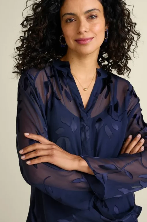 Silk Convertible Shirt & Cami