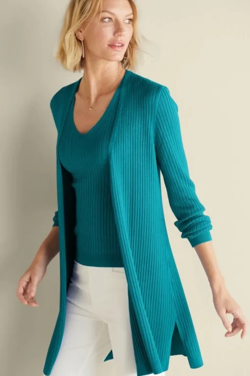 Soft Essential Ribbed Long Cardi
