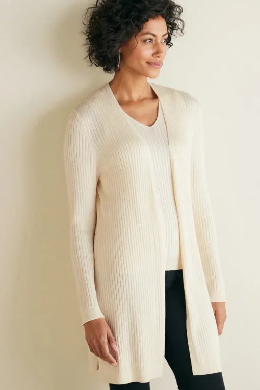 Soft Essential Ribbed Long Cardi