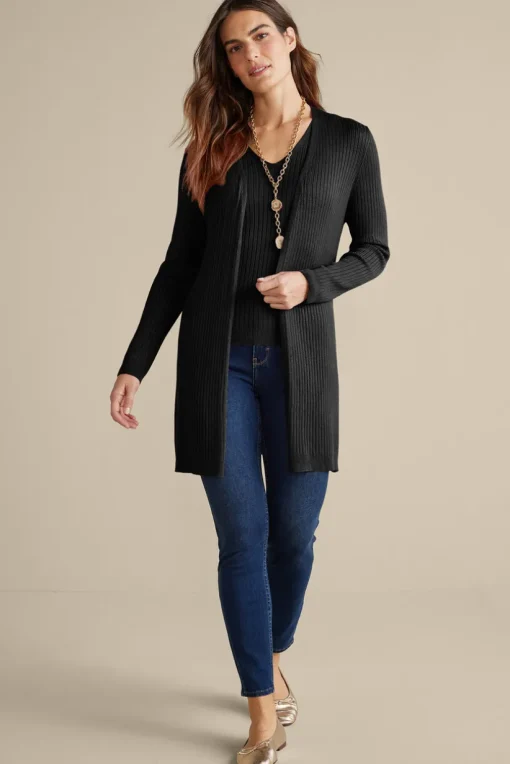 Soft Essential Ribbed Long Cardi