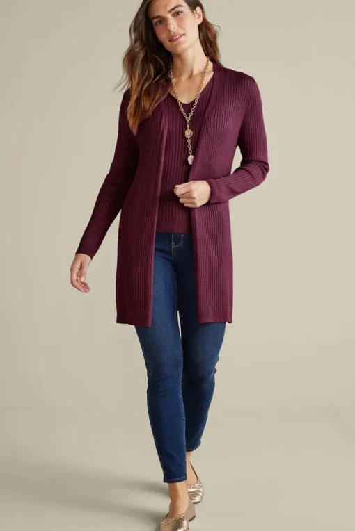 Soft Essential Ribbed Long Cardi