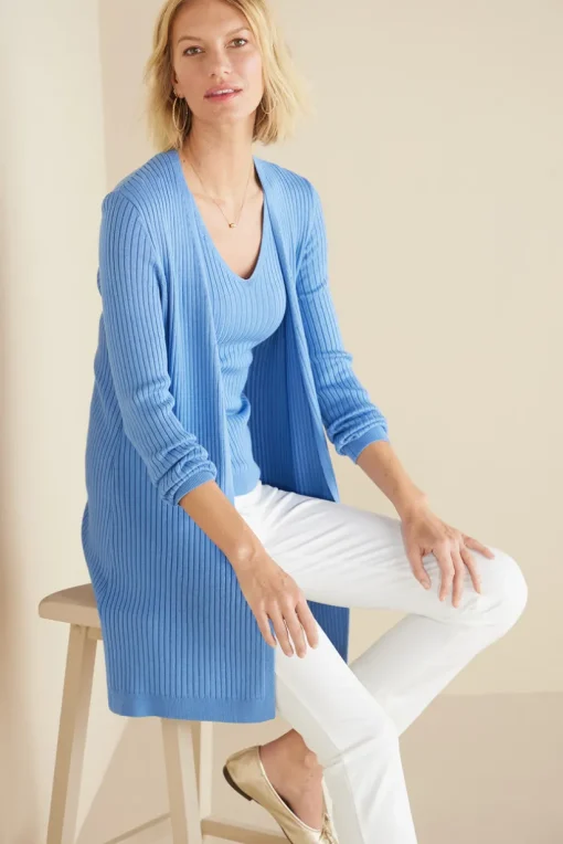 Soft Essential Ribbed Long Cardi