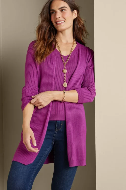 Soft Essential Ribbed Long Cardi