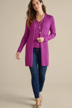 Soft Essential Ribbed Long Cardi